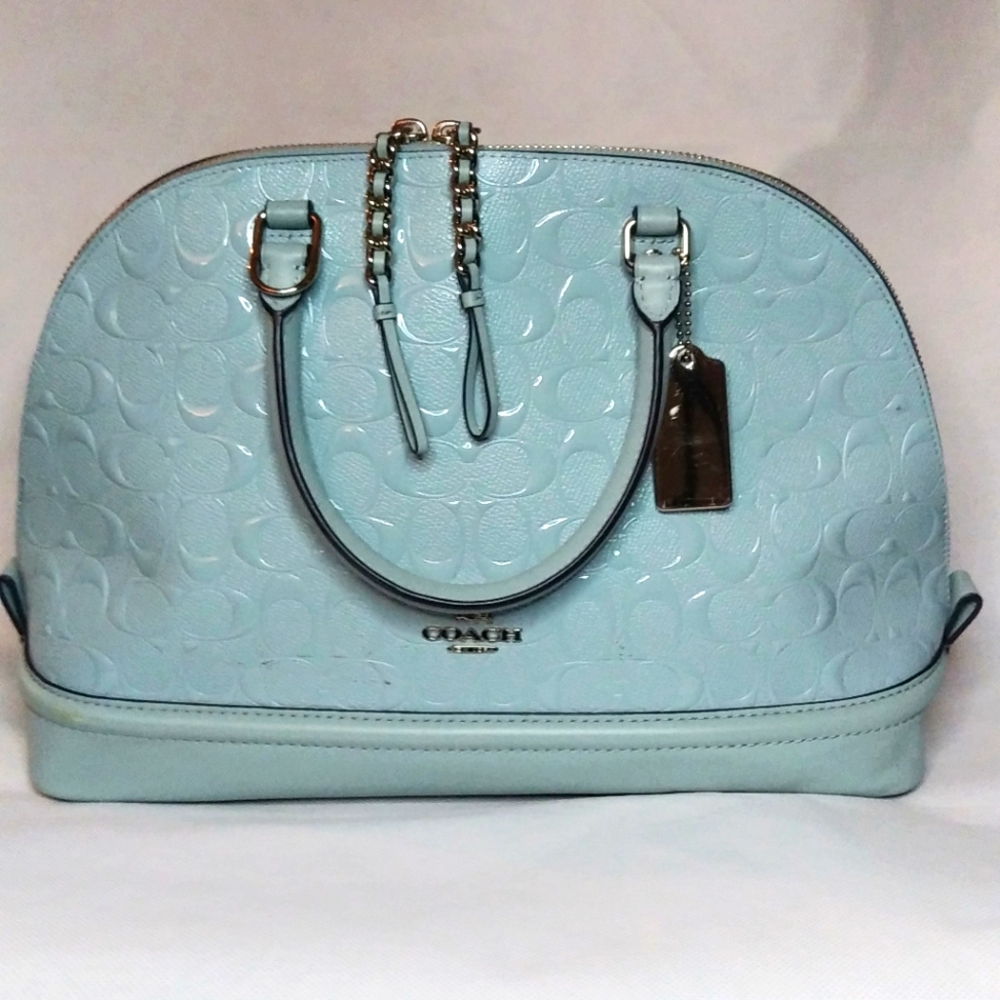 Coach Seirra Large blue leather Satchel
